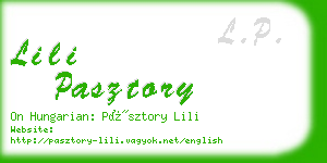 lili pasztory business card